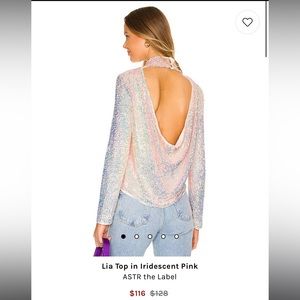 ASTR the Label Lia Sequin Top